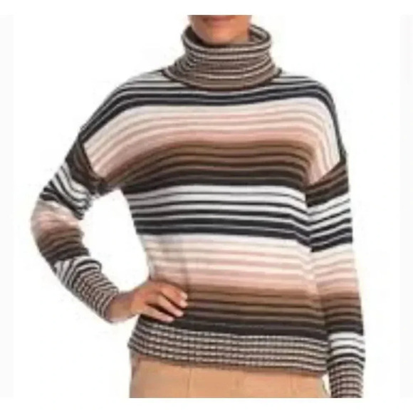 360 Cashmere New Nadia Striped Alpaca Merino Wool Sweater NWT Size Large - Picture 1 of 8